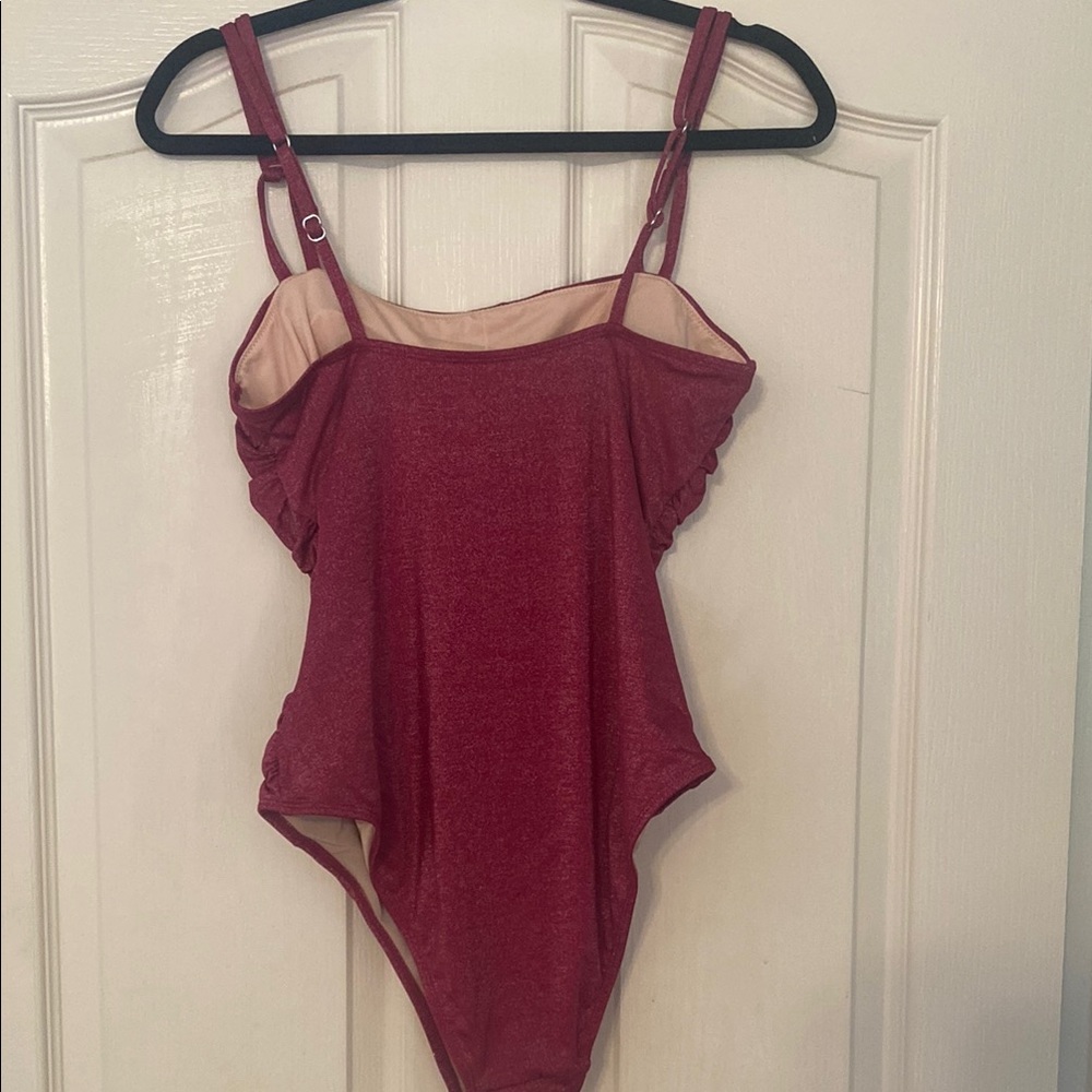 Pink Sparkle One Piece Ladies Swimsuit - Picture 6 of 6